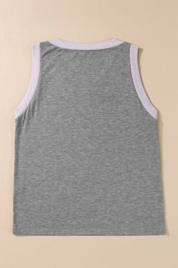 image-Mist Green Ribbed V Neck Tank