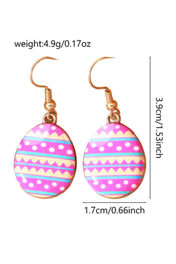 image-Sachet Pink Easter Egg Hook Earrings
