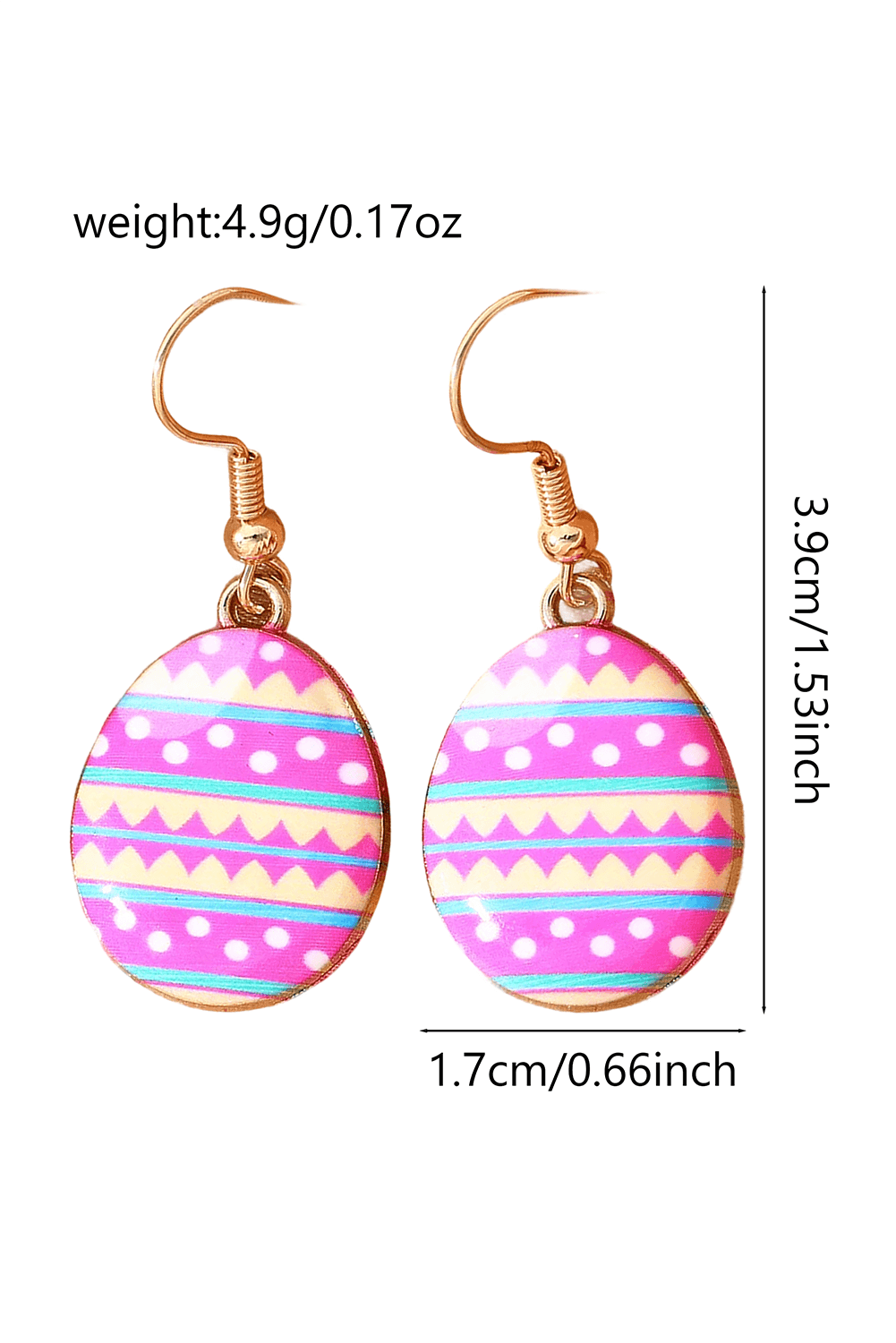 image-Sachet Pink Easter Egg Hook Earrings
