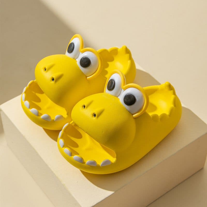 image-Kids Dinosaur Slippers Wholesale Summer Cartoon Parent Child Outdoor Home EVA Sandals Women Men Kids Cute Slippers Baby Shoes