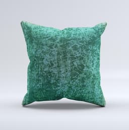 image-Emerald Green Choppy Pattern ink-Fuzed Decorative Throw Pillow