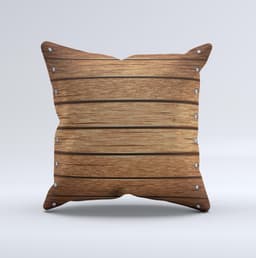 image-Bolted Wood Planks Ink-Fuzed Decorative Throw Pillow