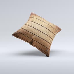 image-Bolted Wood Planks Ink-Fuzed Decorative Throw Pillow