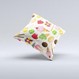 image-Delish Treats Color Pattern ink-Fuzed Decorative Throw Pillow