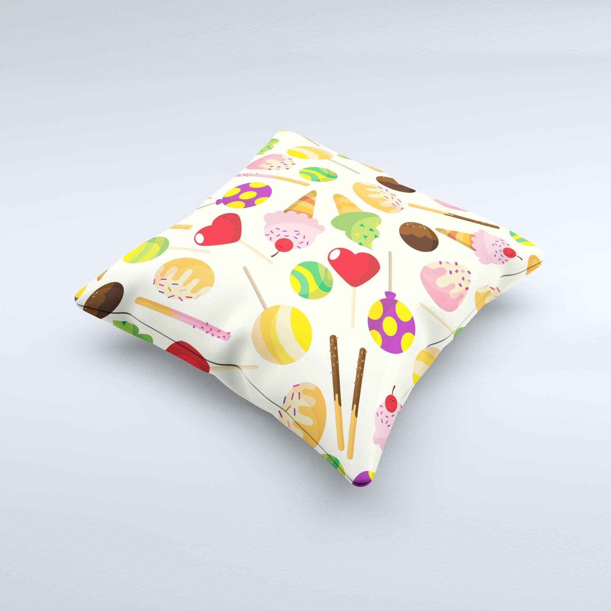 image-Delish Treats Color Pattern ink-Fuzed Decorative Throw Pillow