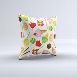 image-Delish Treats Color Pattern ink-Fuzed Decorative Throw Pillow