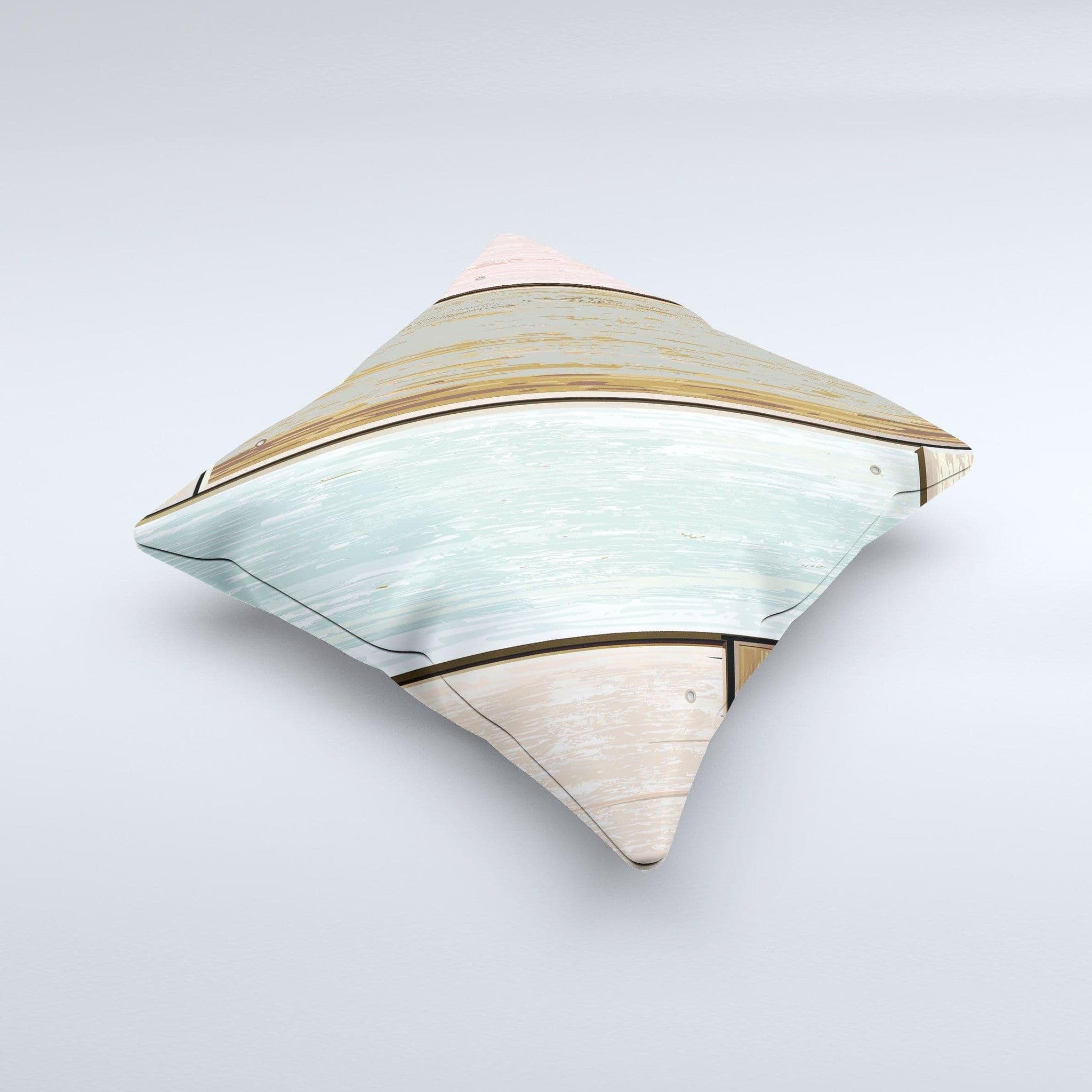 image-Zigzag Vintage Wood Planks ink-Fuzed Decorative Throw Pillow
