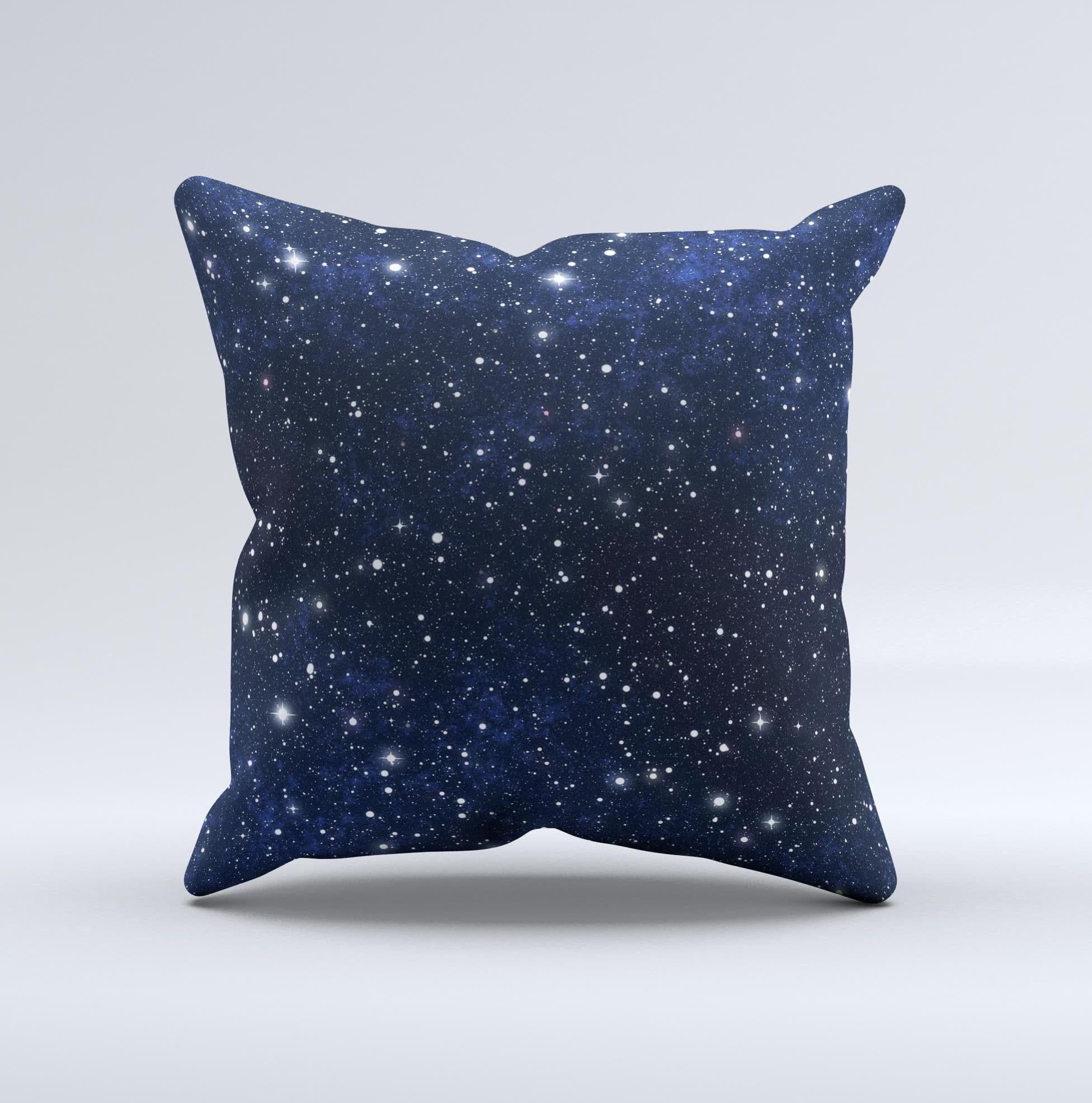 image-Bright Starry Sky Ink-Fuzed Decorative Throw Pillow