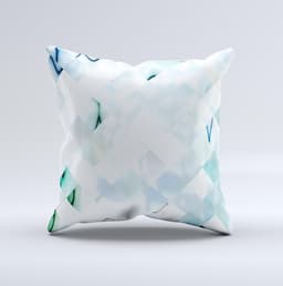image-Bright Highlighted Tile Pattern ink-Fuzed Decorative Throw Pillow
