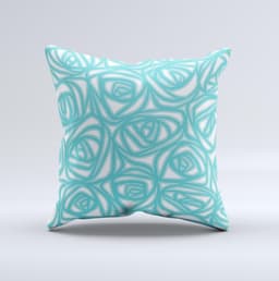 image-Vector Subtle Blues Pattern Ink-Fuzed Decorative Throw Pillow