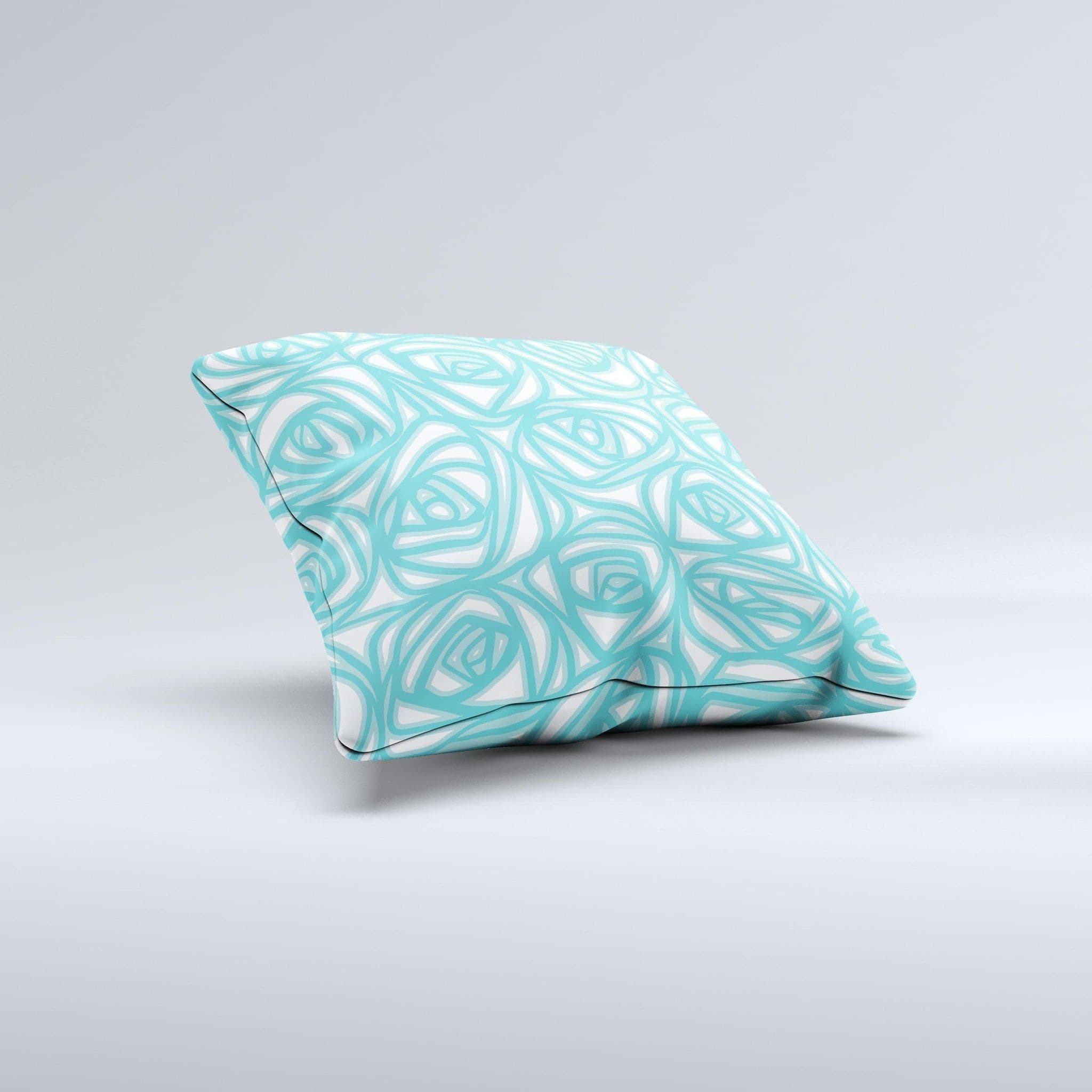image-Vector Subtle Blues Pattern Ink-Fuzed Decorative Throw Pillow