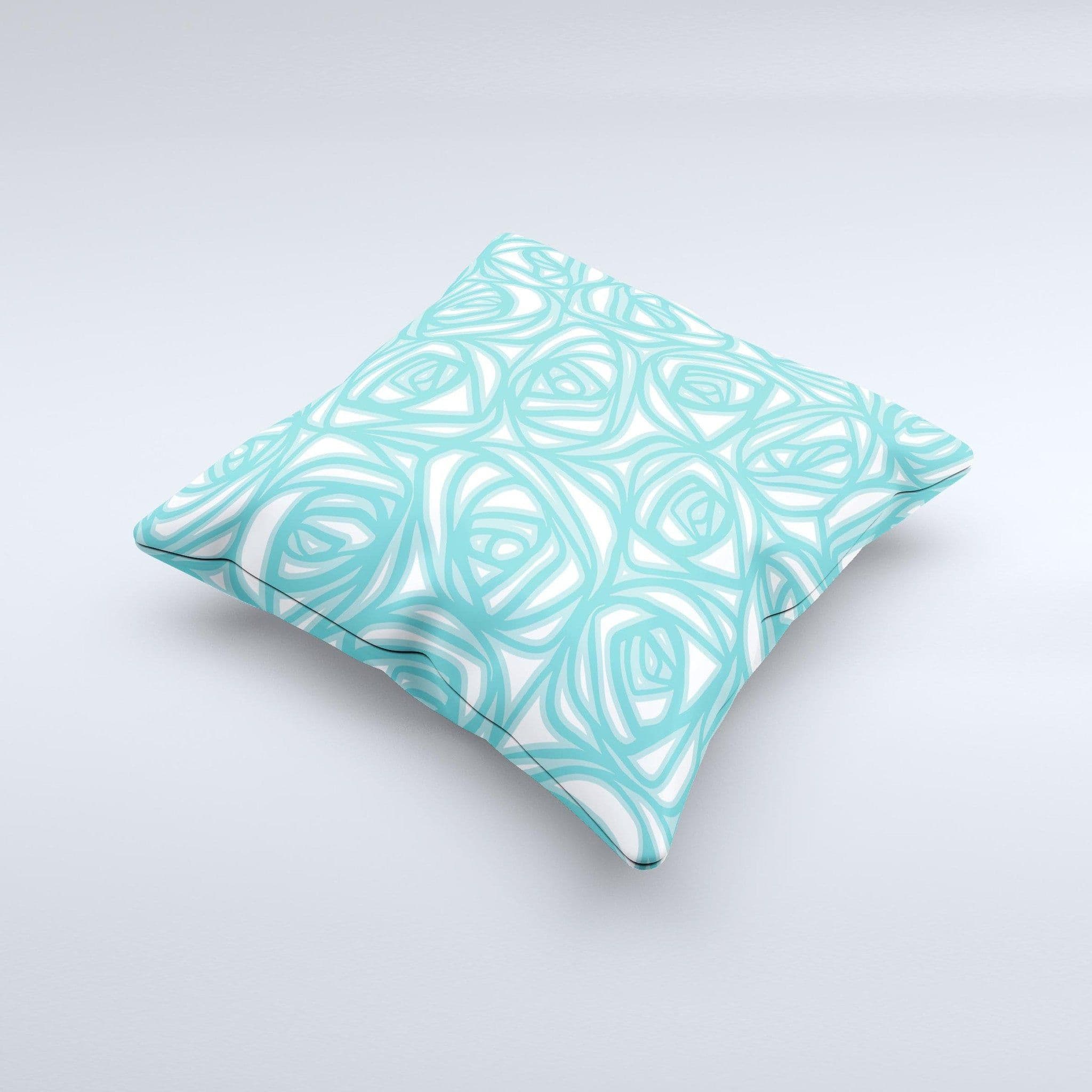 image-Vector Subtle Blues Pattern Ink-Fuzed Decorative Throw Pillow