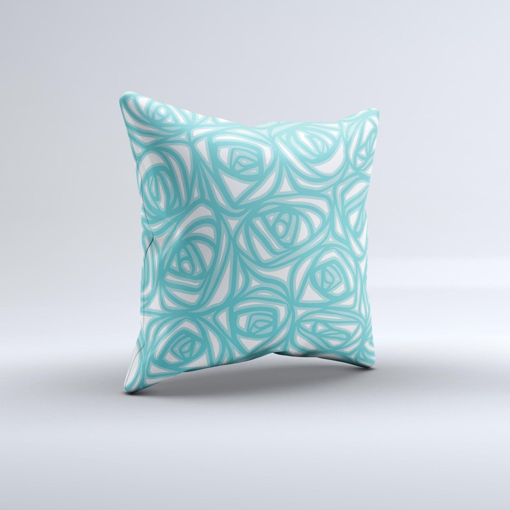 image-Vector Subtle Blues Pattern Ink-Fuzed Decorative Throw Pillow