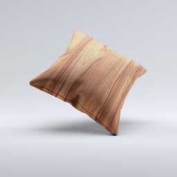 image-Smooth-Grained Wooden Plank Ink-Fuzed Decorative Throw Pillow