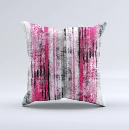 image-Vintage Worn Pink Paint Ink-Fuzed Decorative Throw Pillow