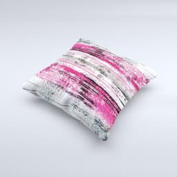 image-Vintage Worn Pink Paint Ink-Fuzed Decorative Throw Pillow