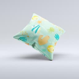 image-Colorful Bright Saltwater Fish ink-Fuzed Decorative Throw Pillow