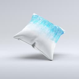 image-The Faded Blue Watercolor Strokes ink-Fuzed Decorative Throw Pillow