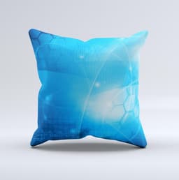 image-Vivid Blue Fantasy Surface ink-Fuzed Decorative Throw Pillow