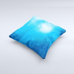image-Vivid Blue Fantasy Surface ink-Fuzed Decorative Throw Pillow