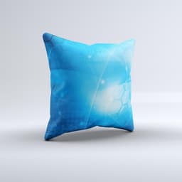 image-Vivid Blue Fantasy Surface ink-Fuzed Decorative Throw Pillow