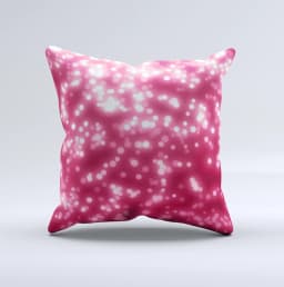 image-Glowing Unfocused Pink Circles Ink-Fuzed Decorative Throw Pillow