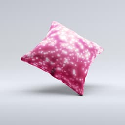image-Glowing Unfocused Pink Circles Ink-Fuzed Decorative Throw Pillow