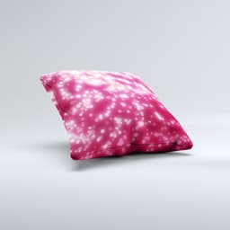 image-Glowing Unfocused Pink Circles Ink-Fuzed Decorative Throw Pillow