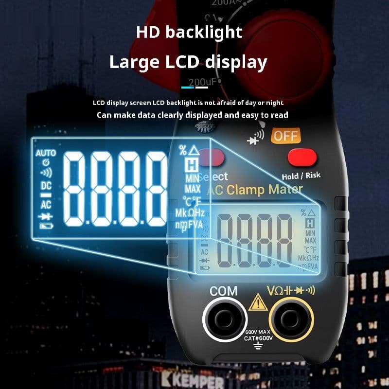 image-Multi functional digital clamp multimeter 500A AC DC voltage