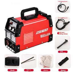 image-Double Voltage Household Small Industrial Welding Machine American Standard 110V Red