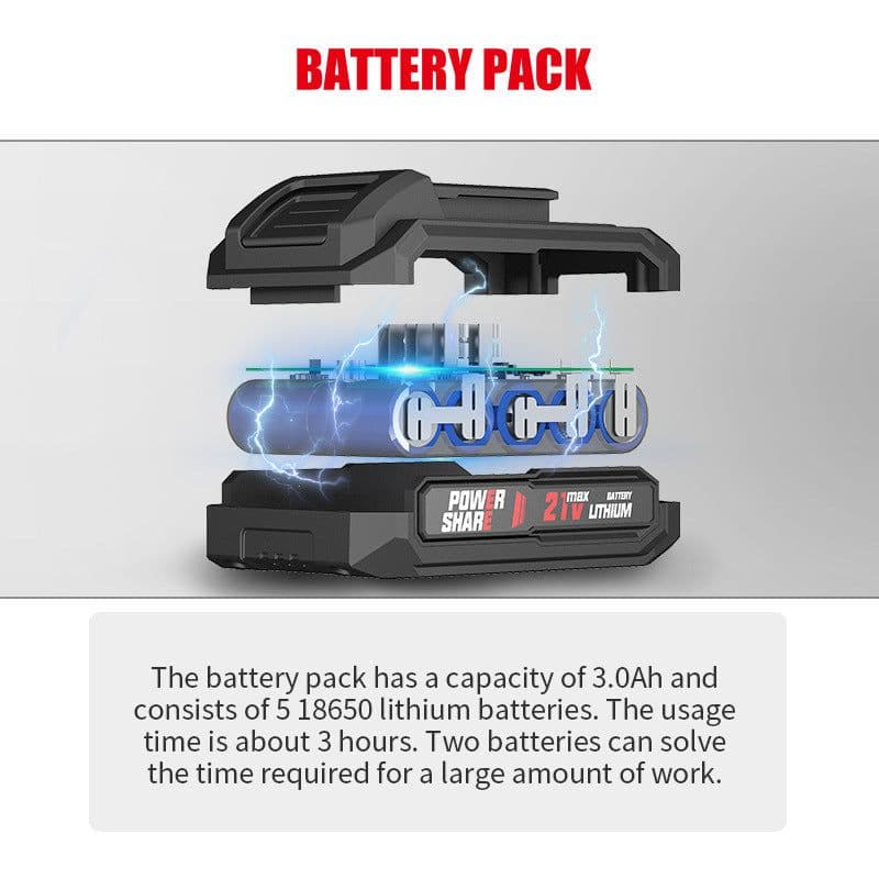 image-Brushless Electric Hand Drill Lithium Electric Drill Multifunctional Electric Screwdriver Electric Drill Set 21 V18v