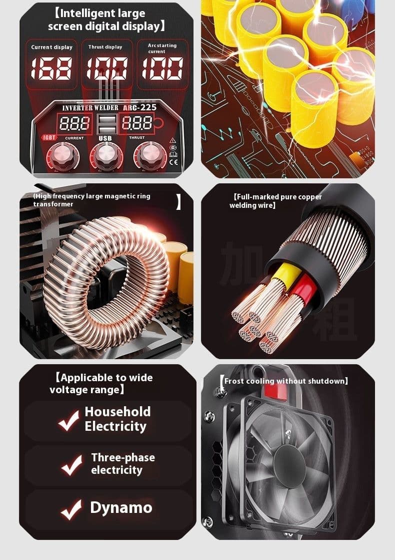 image-110V Digital Display Electric Welding Machine Household Portable Mini Spot-welder