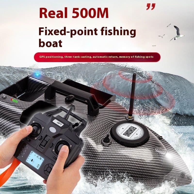 image-Smart Fishing Boat Automatic Return Fishing Remote Controlled Bait Boat High Power Bait Boat