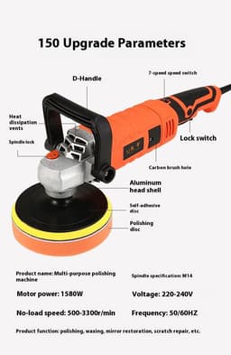 image-Car Polishing Machine Electric Small Household Floor Scratch Repair Seal