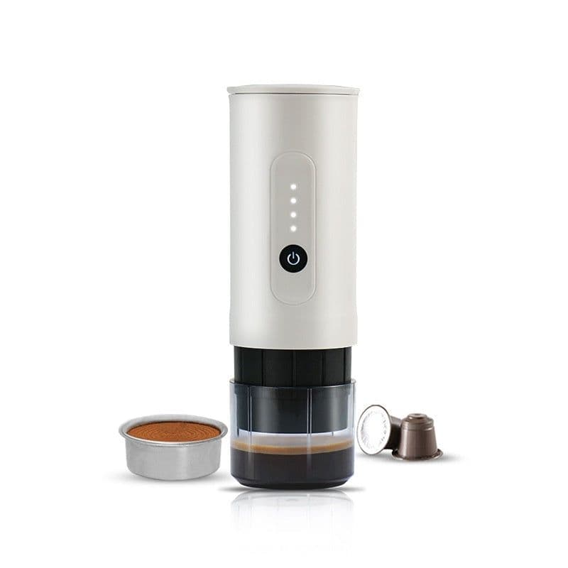 image-Portable Outdoor Coffee Machine Handheld Electric Ground Coffee Capsule Travel Car Charger