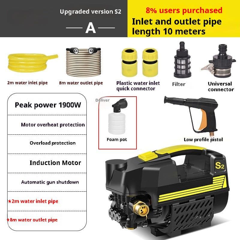 image-High Voltage Car Washing Machine Household 220V Induction Motor High Power