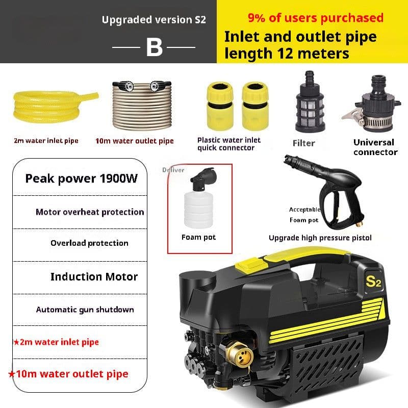 image-High Voltage Car Washing Machine Household 220V Induction Motor High Power