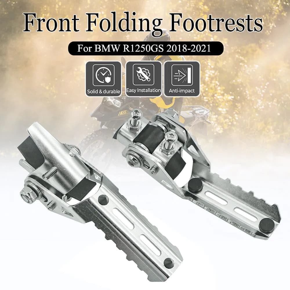 image-Suitable For BMW R1200GS Motorcycle Road Front Foot Pegs Folded