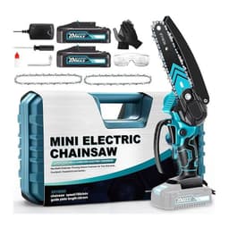 image-6-inch Lithium Chainsaw Wood Cutting Saw Household Rechargeable Mini