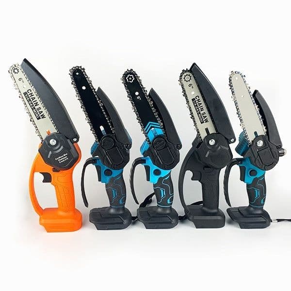 image-6-inch Lithium Chainsaw Wood Cutting Saw Household Rechargeable Mini
