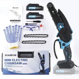 image-6-inch Lithium Chainsaw Wood Cutting Saw Household Rechargeable Mini