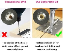 image-Woodworking Hole Puncher Hinge Drill Door and Window Hinge Hinge Hole Opener Set Hexagon Drill Bit Positioning Drill Bit