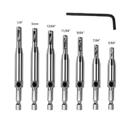 image-Woodworking Hole Puncher Hinge Drill Door and Window Hinge Hinge Hole Opener Set Hexagon Drill Bit Positioning Drill Bit