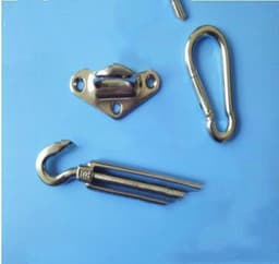 image-8Pcs Stainless Steel Sun Sail Shade Shade Canopy Fixing Fittings Accessory Kit Safety Sun Canopy Fixing Fittings
