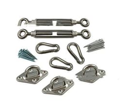 image-8Pcs Stainless Steel Sun Sail Shade Shade Canopy Fixing Fittings Accessory Kit Safety Sun Canopy Fixing Fittings
