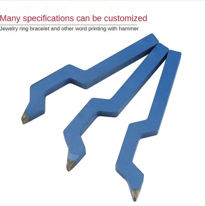 image-Curved Character Printing Alphanumeric Steel Stamping Gold Tool