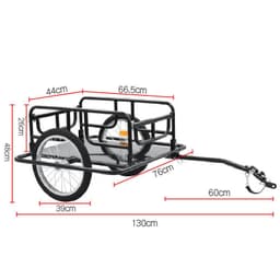 image-Foldable Cargo Bicycle Trailer Traction Tool Cart