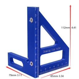 image-Aluminum Alloy Ruler Woodworking Angle Lineation Ruler