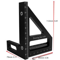 image-Aluminum Alloy Ruler Woodworking Angle Lineation Ruler
