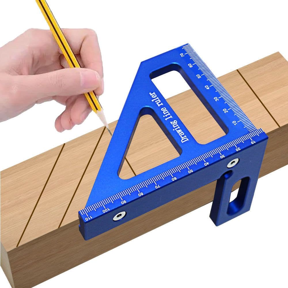 image-Aluminum Alloy Ruler Woodworking Angle Lineation Ruler